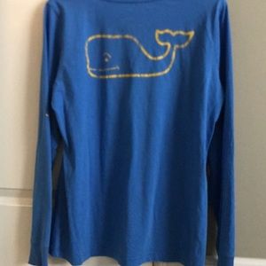 Bright blue long sleeve vineyard